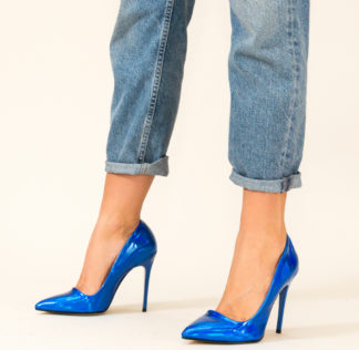 Comanda online Pantofi Haribo Albastri cu toc eleganti.