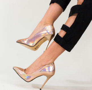 Comanda online Pantofi Haribo Roz cu toc eleganti.