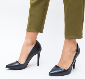 Comanda online Pantofi Ludosa Negri cu toc eleganti.