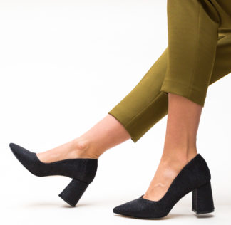 Comanda online Pantofi Rennie Negri cu toc eleganti.
