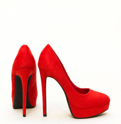 Comanda online Pantofi Simia Rosii cu toc eleganti.