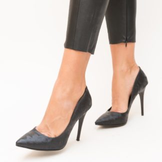 Comanda online Pantofi Sovie Negri cu toc eleganti.