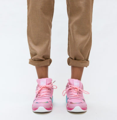 Pantofi dama sport roz ieftini de primavara cu talpa comoda de spuma Mishka