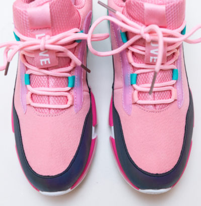 Pantofi sport roz ieftini de primavara cu talpa de spuma comoda Orna
