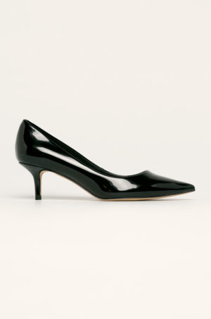Pantofi lacuiti negri eleganti Aldo Serra fabricati din piele sintetica rezistenta