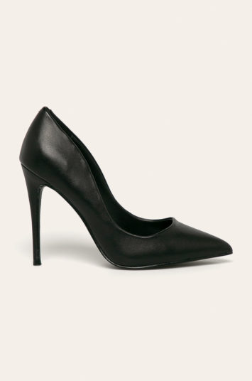 Pantofi eleganti stiletto negri cu toc inalt subtire Steve Madden pentru ocazie