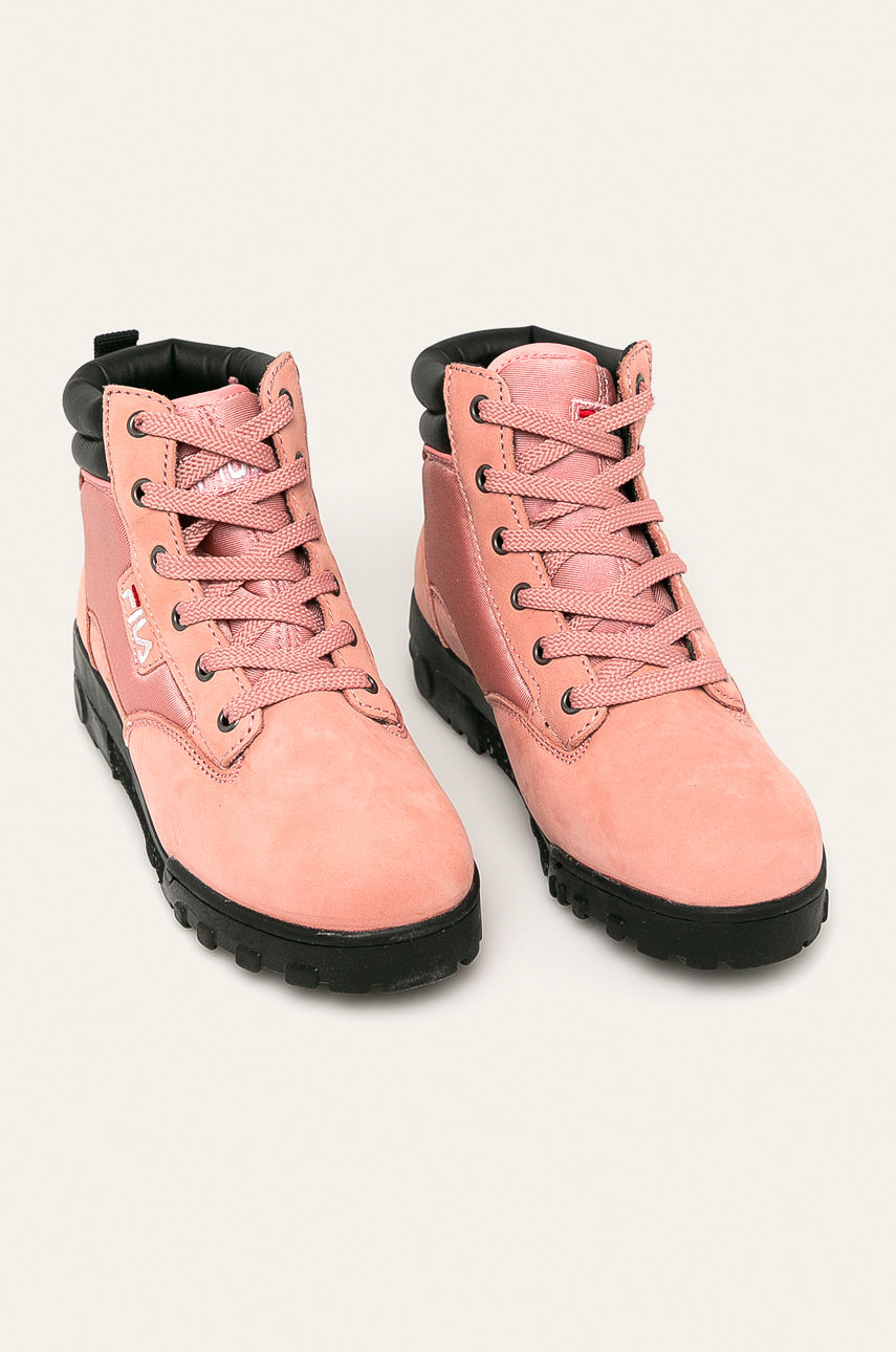 Pantofi sport roz tip bocanc Fila Grunge II Mid de dama pentru iarna