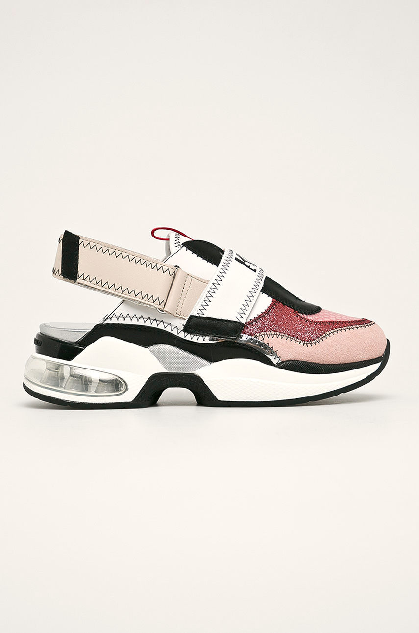 Pantofi sport dama roz pudra originali Karl Lagerfeld cu sireturi