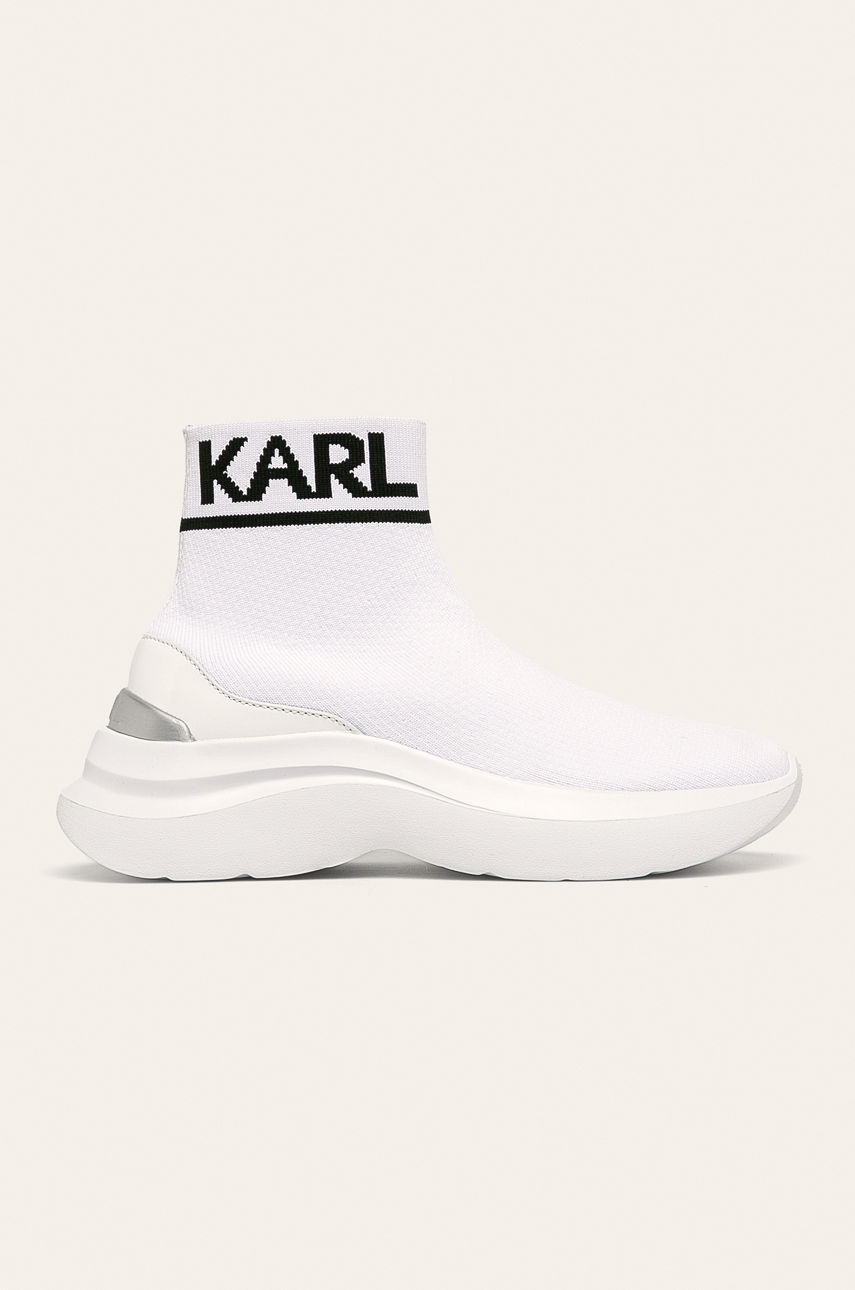 Pantofi sport dama albi slip-on Karl Lagerfeld originali