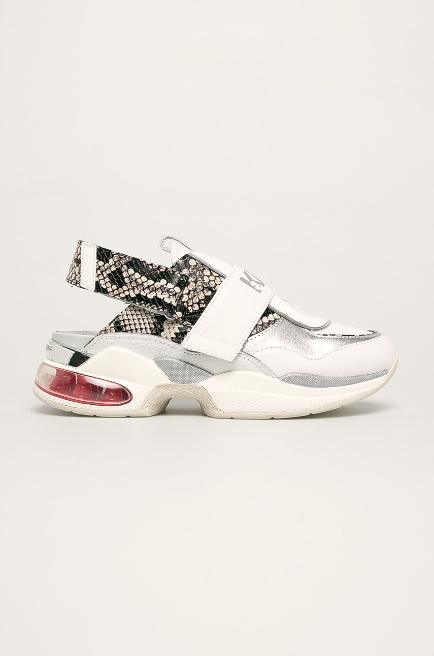 Pantofi sport gri sarpe originali Karl Lagerfeld cu sireturi si talpa comoda