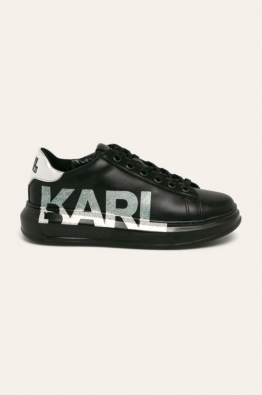 Pantofi sport negri originali dama Karl Lagerfeld de piele naturala