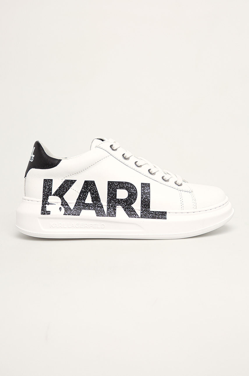 Pantofi sport albi originali dama Karl Lagerfeld de piele naturala