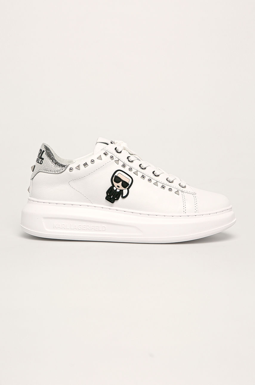 Pantofi dama albi sport originali marca Karl Lagerfeld de piele naturala