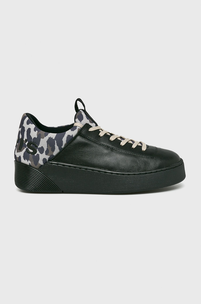Pantofi sport Levi’s negru cu imprimeu leopard