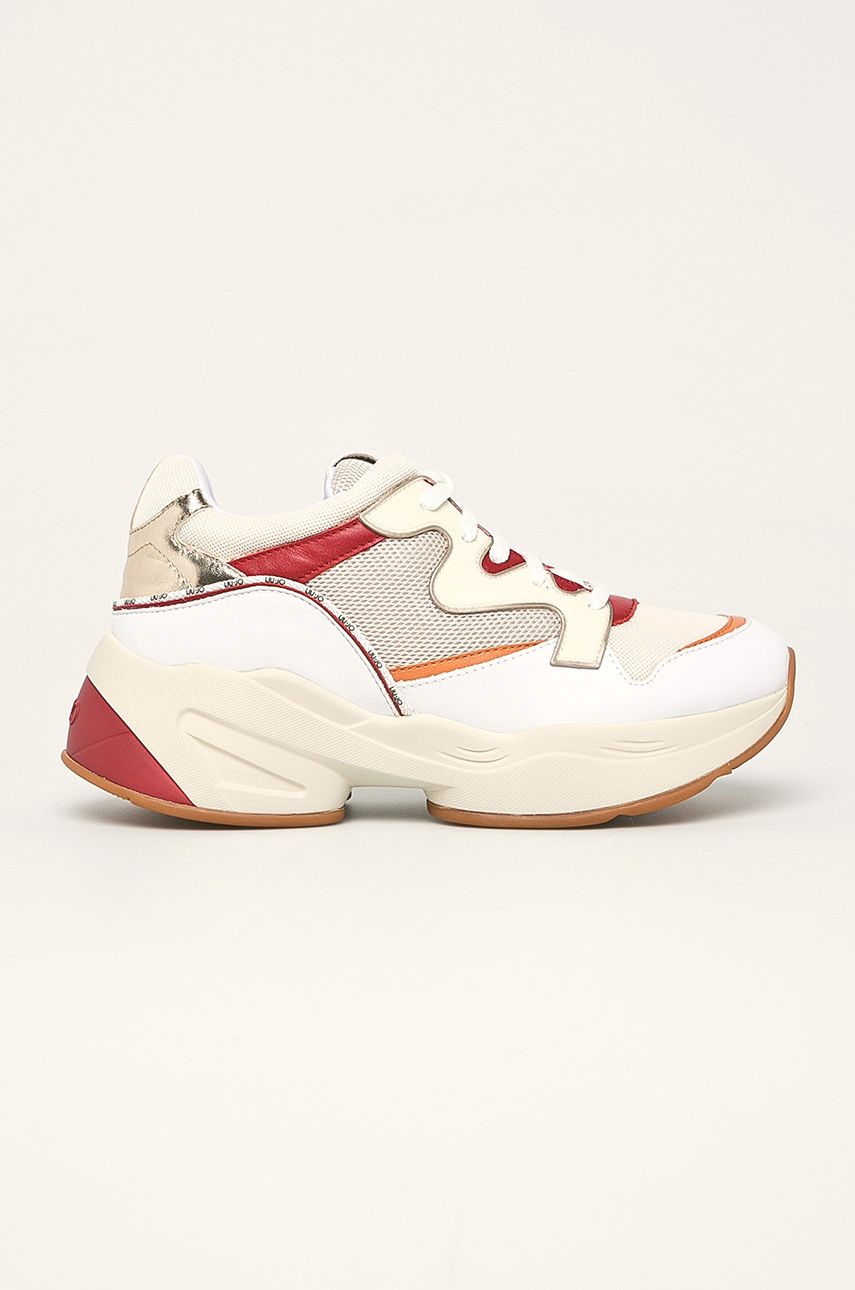 Pantofi albi originali Liu Jo sport cu talpa de guma pentru femei
