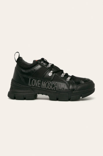 Pantofi sport Love Moschino negri originali cu talpa din guma