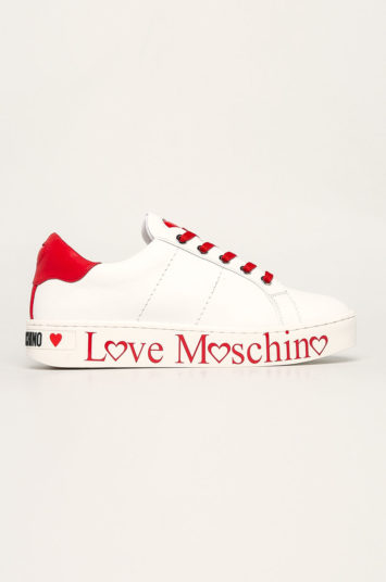 Pantofi albi sport Love Moschino originali cu talpa confortabila