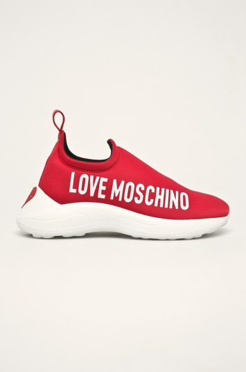 Pantofi Love Moschino rosii sport originali cu croiala slip-on