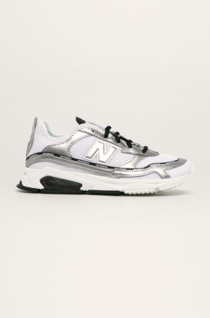 Pantofi argintii sport New Balance WSXRCHEY din textil si piele naturala cu talpa antialunecare
