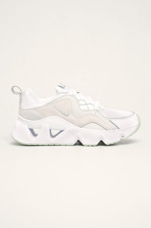 Pantofi sport albi de dama originali Nike -RYZ 365 din piele intoarsa si textil cu talpa gumata