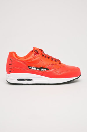 Pantofi de dama sport rosii Nike Sportswear din piele naturala si sintetic cu talpa moale gumata