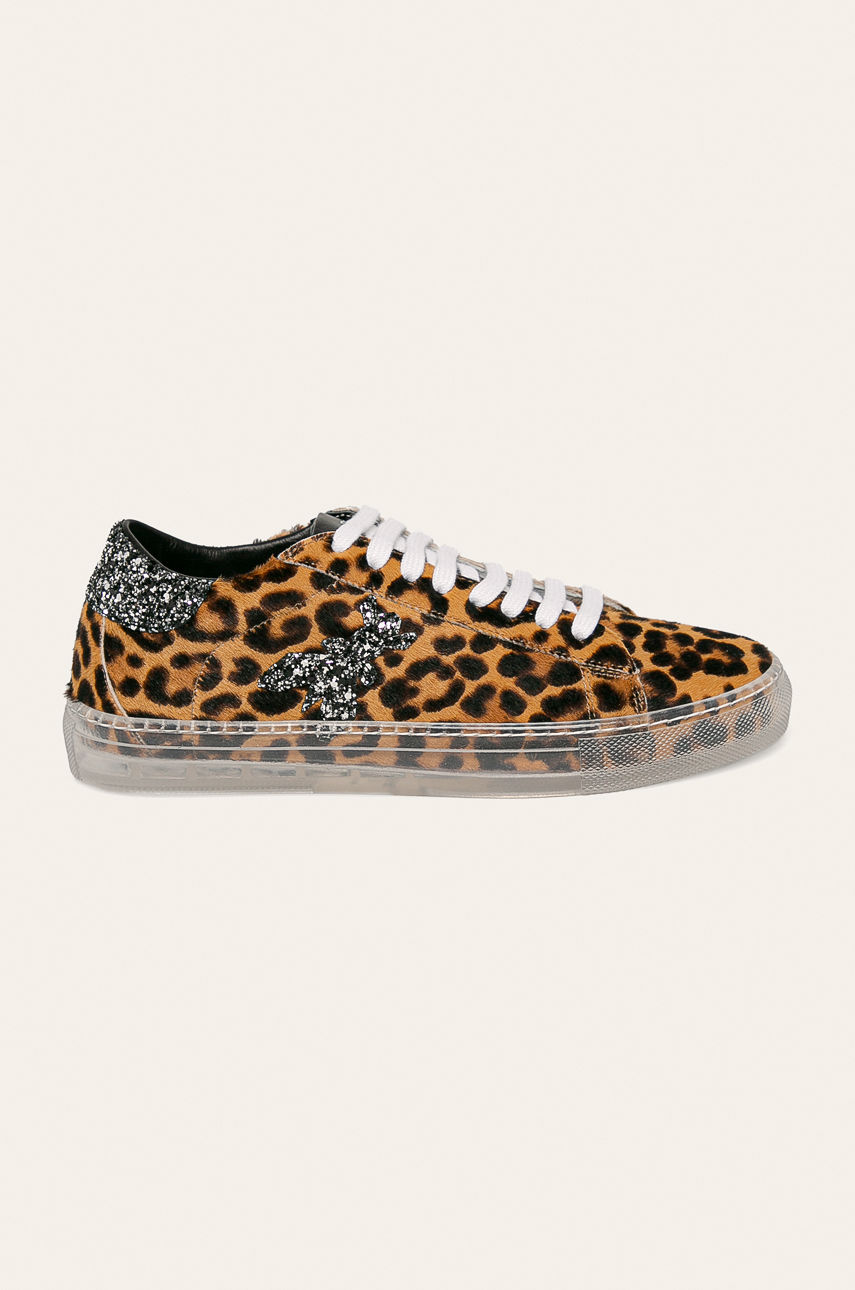 Pantofi sport leopard de dama originali Patrizia Pepe de piele naturala