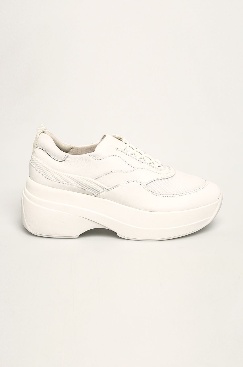 Pantofi albi sport de dama Vagabond Sprint din piele naturala cu talpa comoda