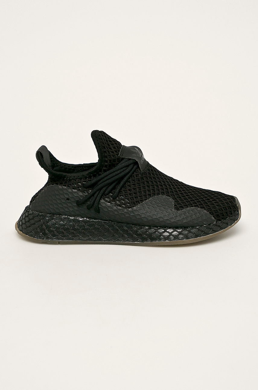 Pantofi sport adidas Originals negri cu sireturi pentru alergare