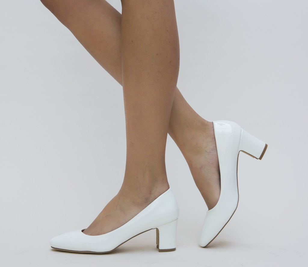 Pantofi Alexa Albi ieftini online pentru dama