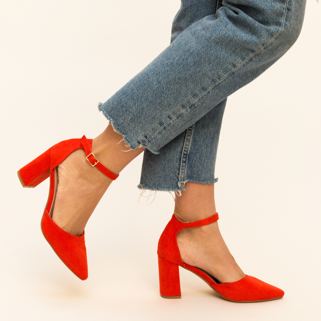 Pantofi Alya Rosii ieftini online pentru dama
