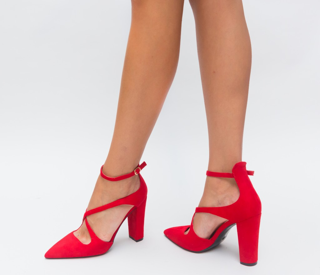Pantofi Baleso Rosii ieftini online pentru dama