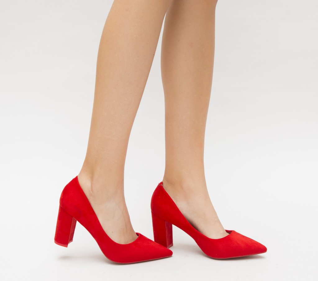 Pantofi Bilder Rosii ieftini online pentru dama