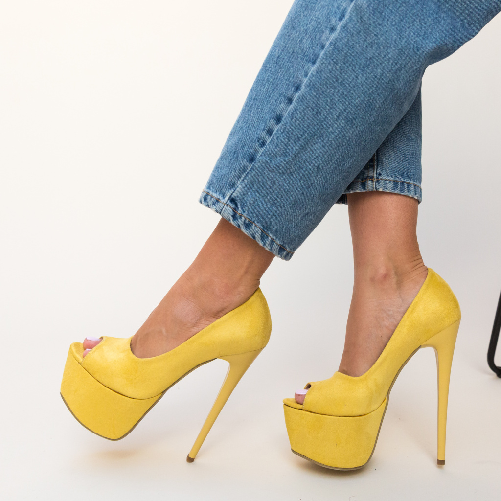 Pantofi Brady Galbeni eleganti online pentru dama