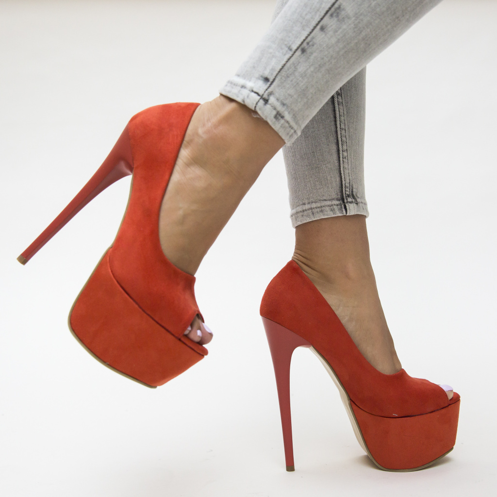 Pantofi Brady Portocalii eleganti online pentru dama