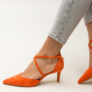Pantofi Burke Portocalii ieftini online pentru dama