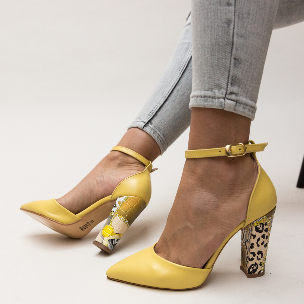 Pantofi Calimano Galbeni eleganti online pentru dama