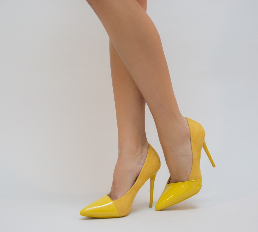 Pantofi Dally Galbeni ieftini online pentru dama