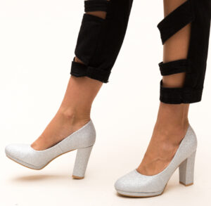 Pantofi Dezgo Argintii ieftini online pentru dama