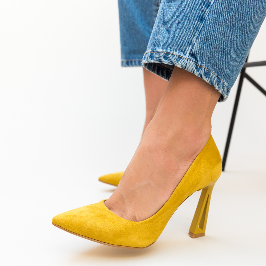 Pantofi Dipper Galbeni eleganti online pentru dama