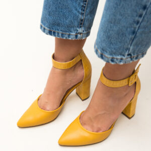 Pantofi Duffy Galbeni ieftini online pentru dama