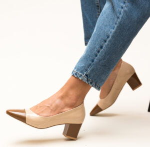 Pantofi Ella Camel ieftini online pentru dama