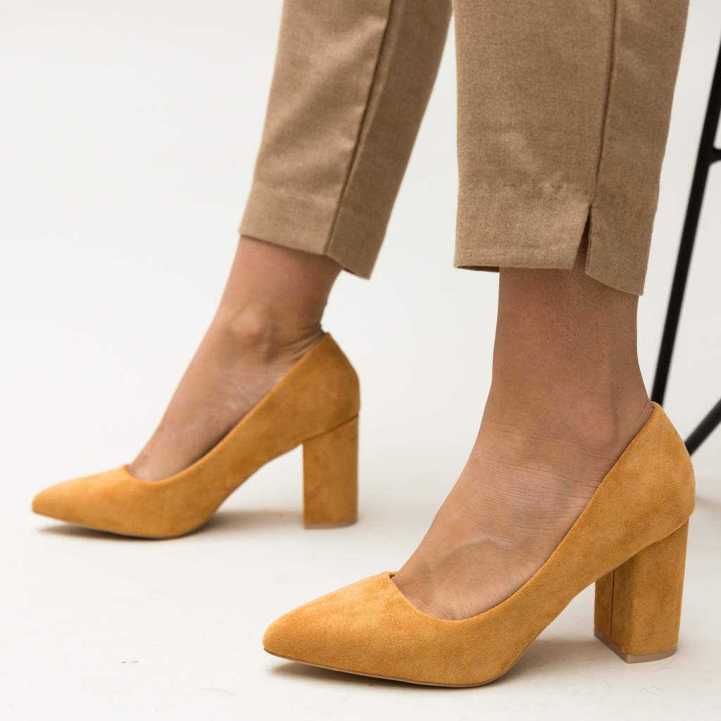 Pantofi Faulker Camel ieftini online pentru dama