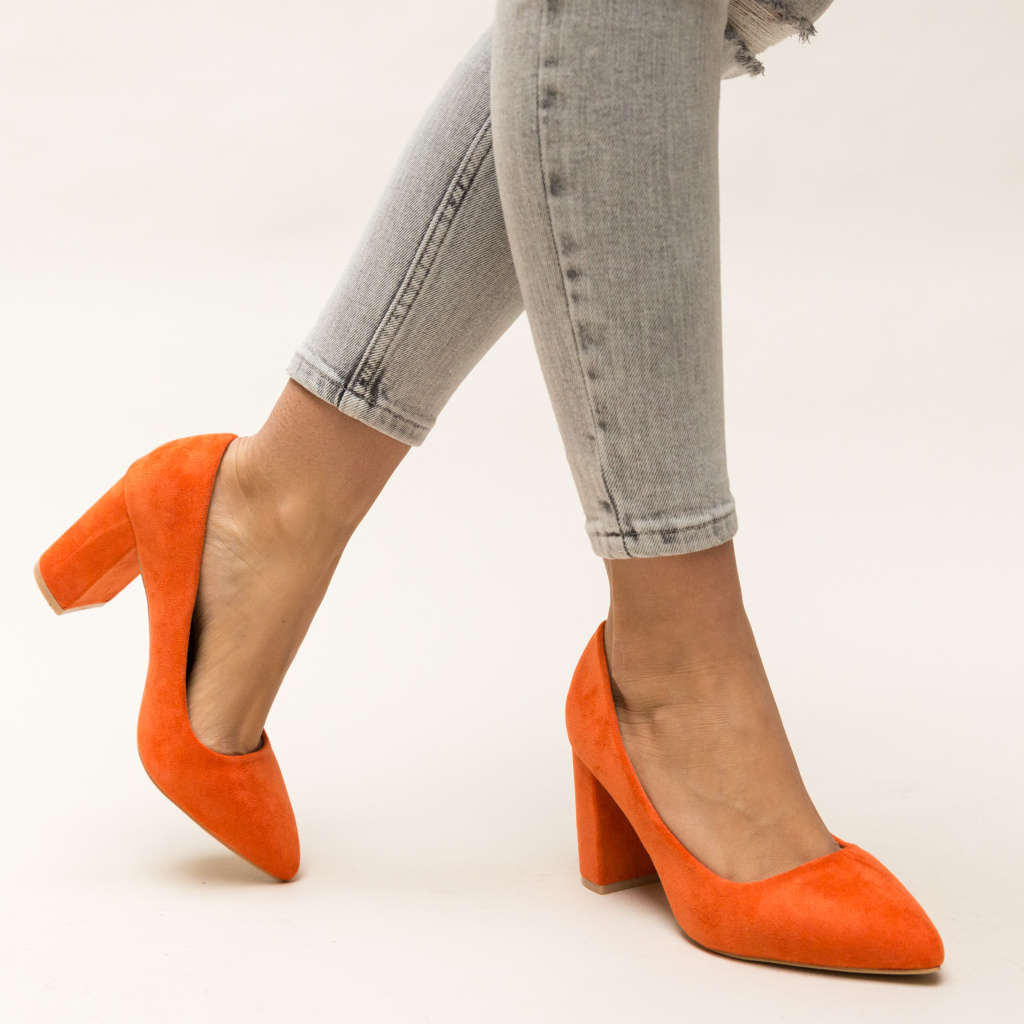 Pantofi Faulker Portocalii ieftini online pentru dama