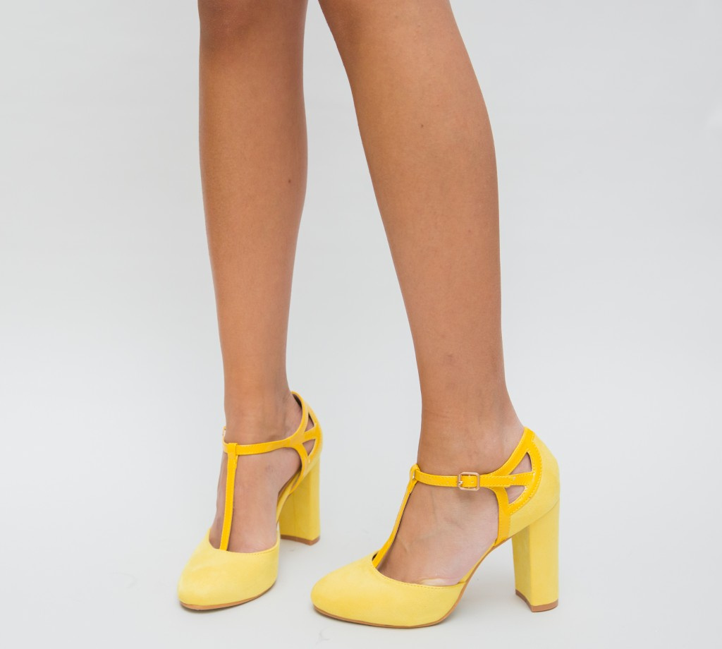 Pantofi Fiolo Galbeni ieftini online pentru dama