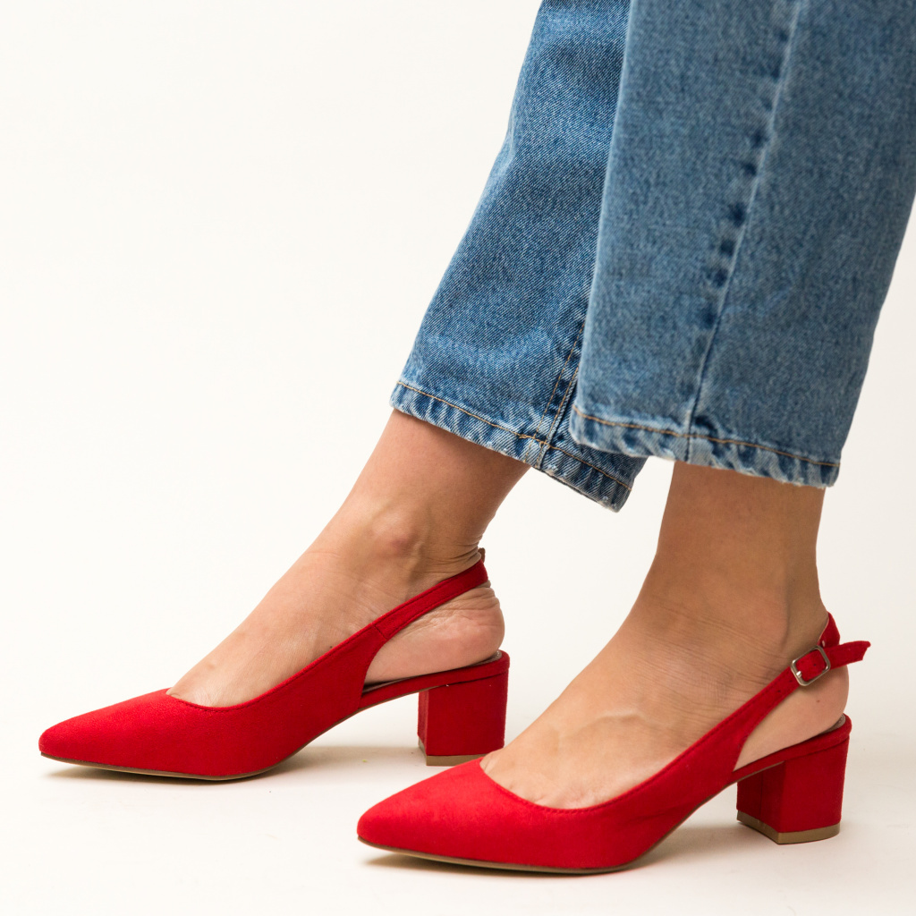 Pantofi Khalil Rosii ieftini online pentru dama