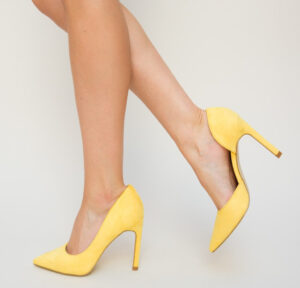 Pantofi Lebrix Galbeni ieftini online pentru dama