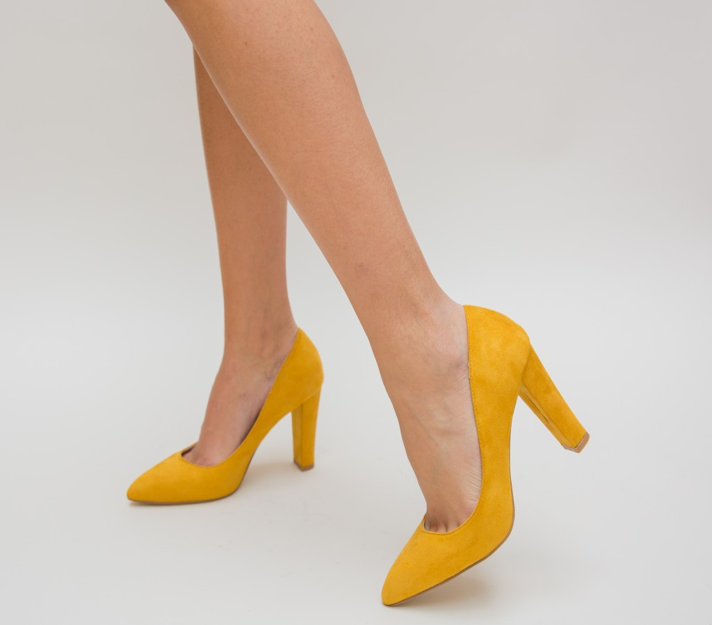 Pantofi Lenda Galbeni ieftini online pentru dama