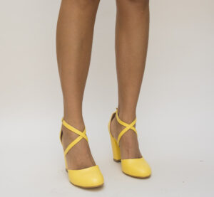 Pantofi Lucy Galbeni eleganti online pentru dama