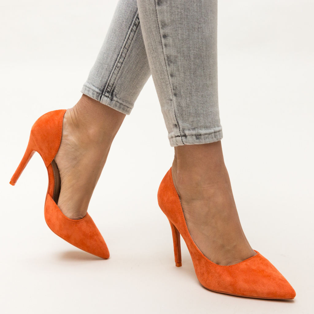 Pantofi Moses Portocalii ieftini online pentru dama