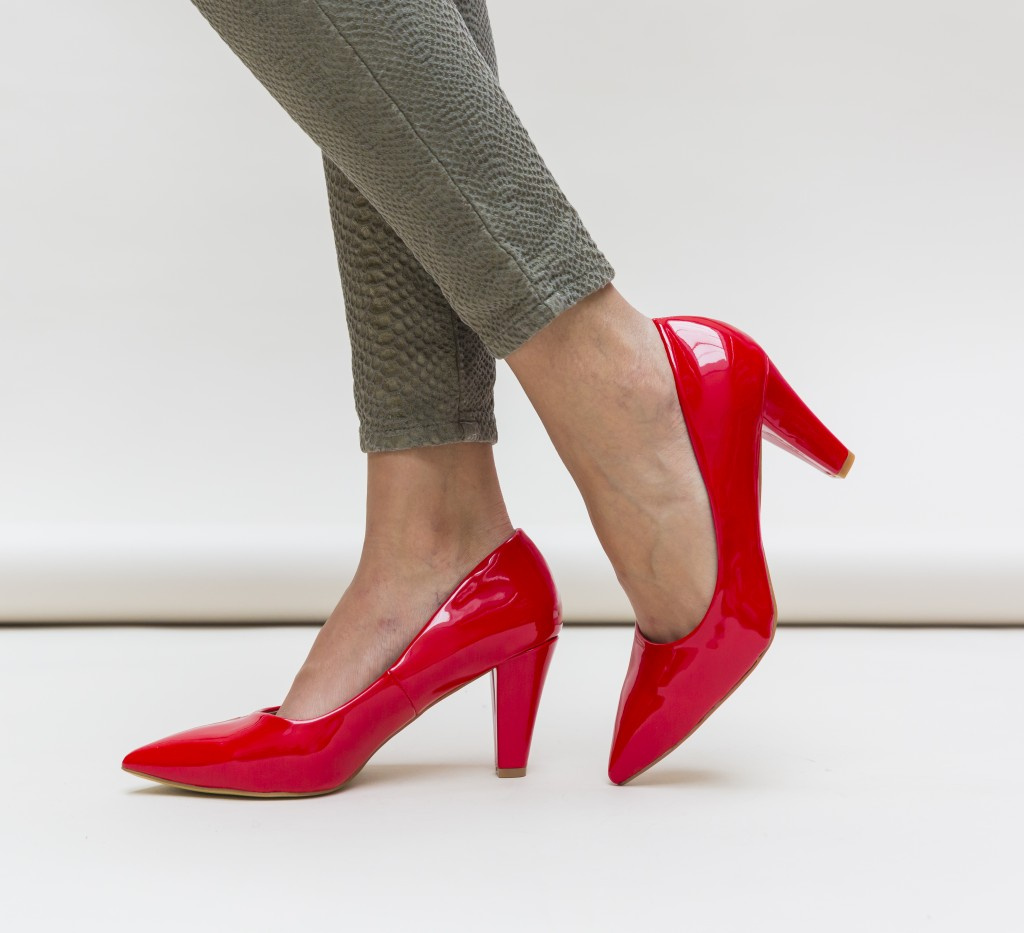 Pantofi Navida Rosii ieftini online pentru dama